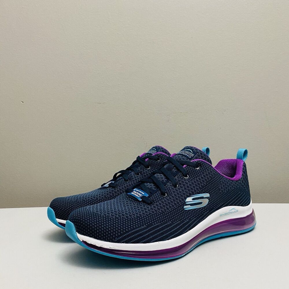 Skechers Skech Air 2.0 Element 149670 Women's Lace Up Shoes Navy/Purple Size 10